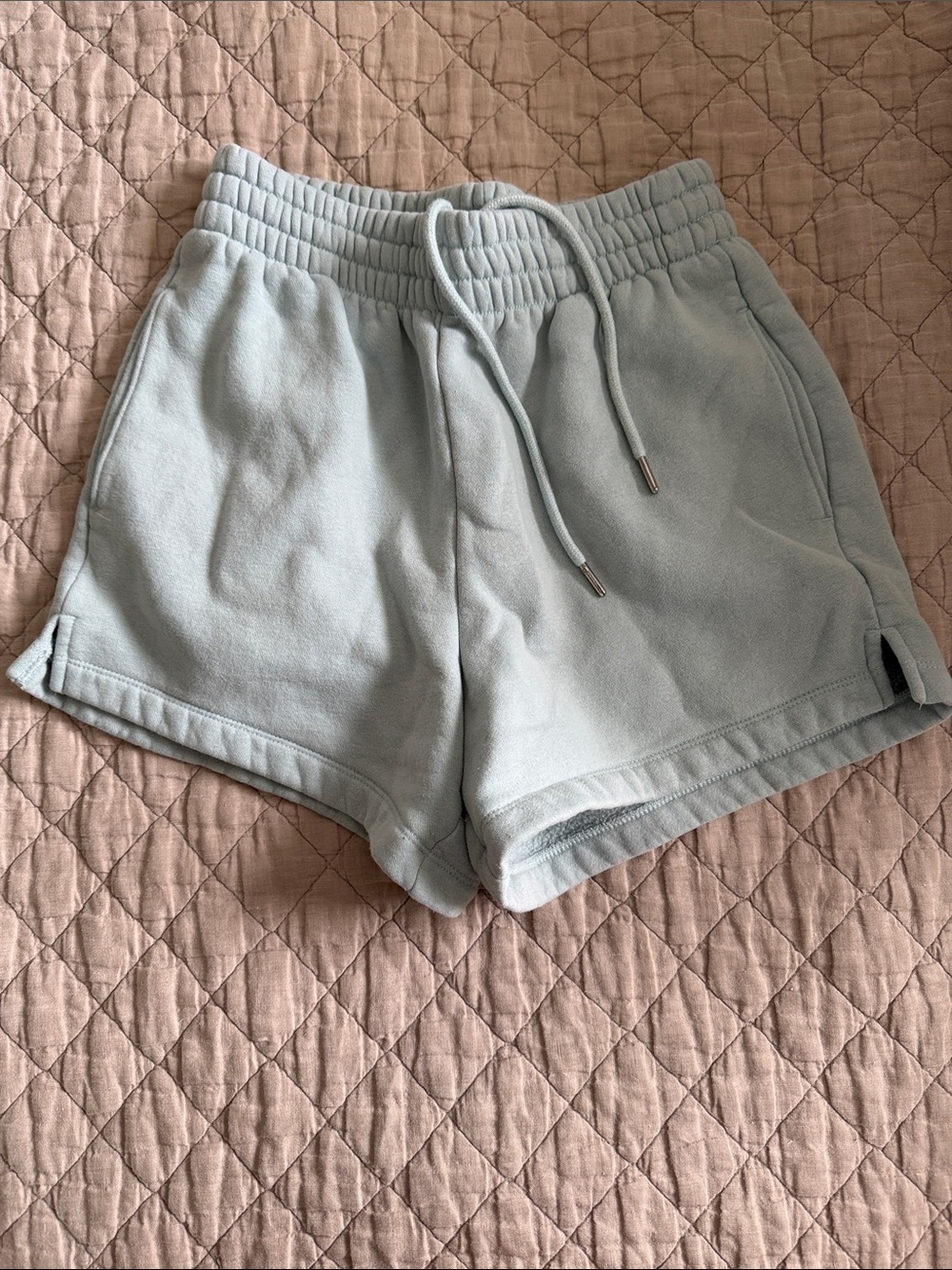 Abercrombie & Fitch Light Blue Fleece Athletic Shorts